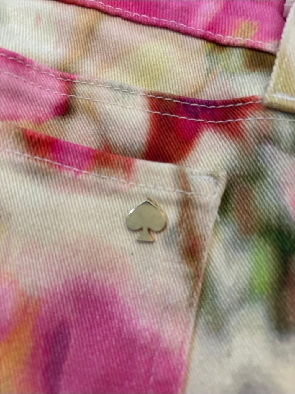 kate spade Pastel Watercolor Floral Cropped Jeans, size 26